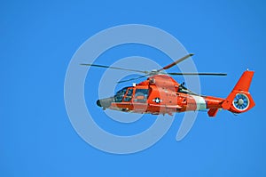 Coast Guard Helicopter Patrolling Southeast Florida Coast