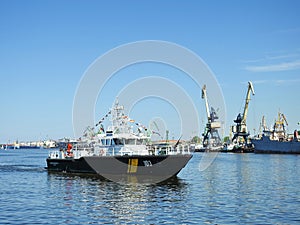 Coast Guard ship in Klaipeda harbour, Lithuania