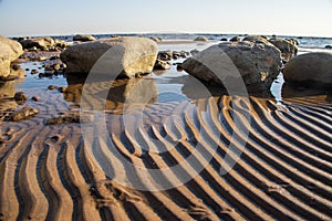 Coast of the Gulf of Finland in St. Petersburg