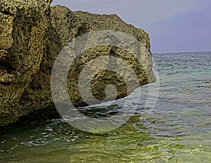 The coast of the Habonim reserve in Israel