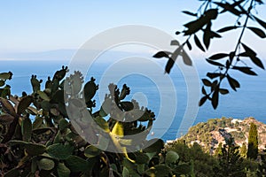 Coast of Ionian Sea near Taormina city