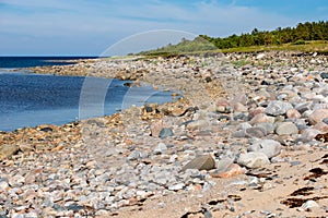 Coast of the island of Anzer on the White Sea