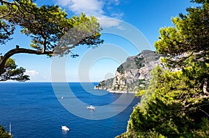 Coast of Island Capri, Gulf of Naples, Italy, Europe