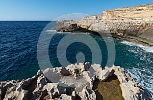 Coast of the island of Gozo Malta