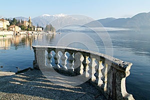 The coast of lake Como at Tremezzo