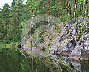 Coast of Lake Onega. Karelia