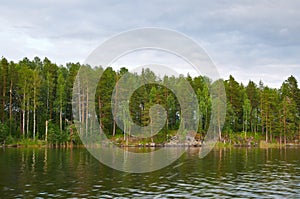 Coast of Lake Onega. Karelia