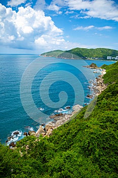 Coast Landscape, Sanya, Hainan Province, China, a Tropical Tourism Paradise in Southeat Asia photo