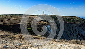 The coast and lighthouse, cape Espichel, Portugal
