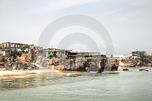 The coast line of Jamestown, Accra, Ghana