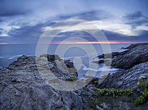 Coast line of Quiberon, Morbihan, Brittany, France