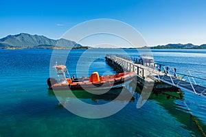 Coast on the Lofoten islands in Norway