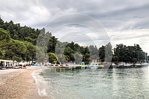 The coast of Lovran, Croatia