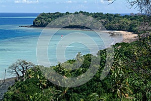 The coast of Mayotte island