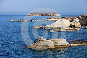Coast of Mediterranean sea in Cyprus