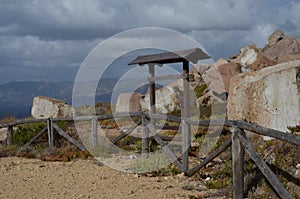 Coast of Mediterranean sea in Portoscuso, Carbonia-Iglesias, South Sardinia, Italy