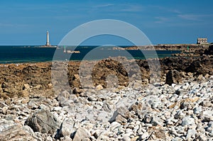 Coast near Auderville, Phare du cap de la Hague, Normandy France