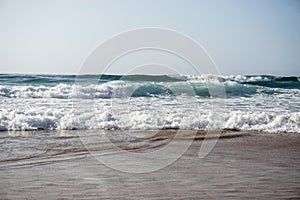 The coast of the ocean in Portugal