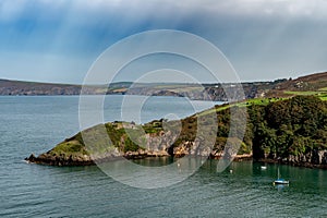 Coast And Old Fort Of The Village Fishguard At The Atlantic Coast Of Pembrokeshire In Wales, United Kingdom