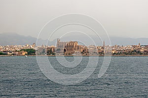 Coast of Palma de Mallorca and Bellver Castle. Palma de Mallorca. Balearics. Spain. July 12, 2021