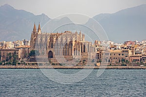 Coast of Palma de Mallorca and Bellver Castle. Palma de Mallorca. Balearics. Spain. July 12, 2021