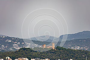 Coast of Palma de Mallorca and Bellver Castle. Palma de Mallorca. Balearics. Spain. July 12, 2021