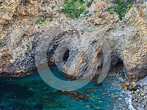 Coast of the Panarea island, Aeolian islands, Sicily, Italy