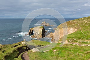 Coast path Lands End Cornwall England