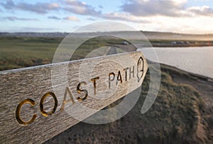 Coast path sign