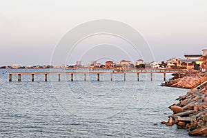 Coast of Pensacola Beach, Florida, at twilight