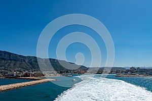 Coast in the Port of Denia. Alicante. Valencian Community. Spain. July 1, 2021