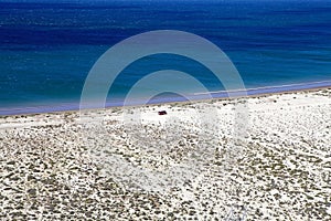 The coast after Punta Loma near Puerto Madryn, a city in Chubut Province, Patagonia, Argentina photo