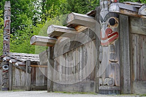 Coast Salish long house photo