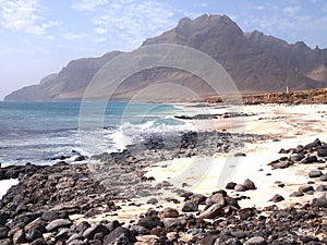 Coast of Sao Vicente, one of the islands in the Cape Verde archipelago