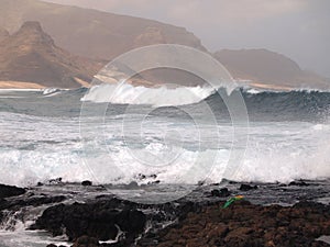 Coast of Sao Vicente, one of the islands in the Cape Verde archipelago