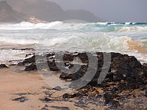 Coast of Sao Vicente, one of the islands in the Cape Verde archipelago