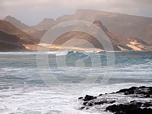 Coast of Sao Vicente, one of the islands in the Cape Verde archipelago