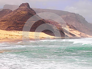 Coast of Sao Vicente, one of the islands in the Cape Verde archipelago
