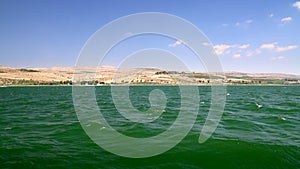 The coast of the Sea of Galilee, Israel