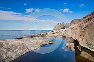 On the coast on Senja island,Norway