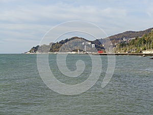 The coast Sochi, view from the sea