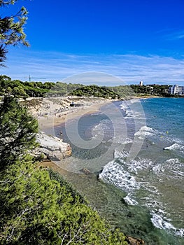 Coast of Spain, city of Salou, Costa Dorada.