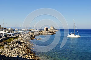 Coast Spit on the island of Rhodes in Greece