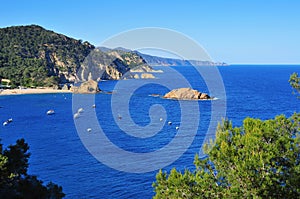 Coast of Tossa de Mar, in the Costa Brava, Spain