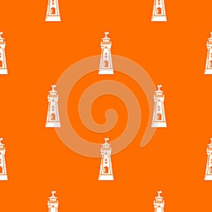 Coast tower pattern vector orange