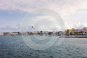 Coast town of Cozumel, port of call in Mexico