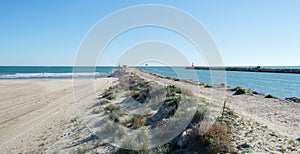 The coast in the town of Cullera, Valencia