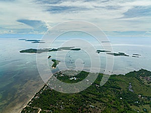 Coast of a tropical island. Bantayan, Philippines.