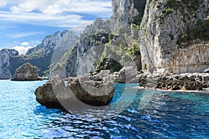 Coast of Tyrrhenian sea, Capri island - Italy
