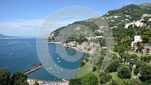 The coast of Vico Equense, a town in the province of Naples, Italy.